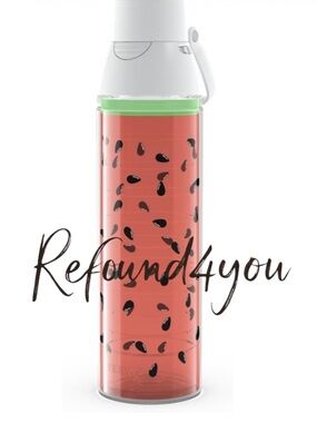 Travis - ‘Watermelon’ 24oz Insulated Water Bottle. NWT.